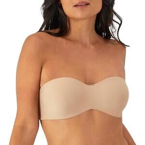 New Lilyette Women 38C Tan Tailored Strapless Underwire Seamless Convertible Bra